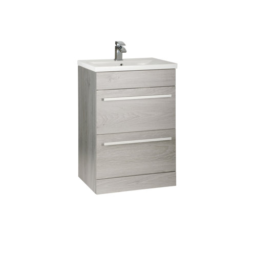 KVit Purity 596Mm Freestanding Double Bathroom Vanity with Vitreous